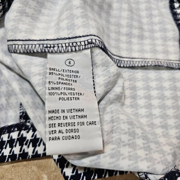 NWT Women's Shelby & Palmer Houndstooth Dress Navy and White Size 6 - Picture 7 of 9
